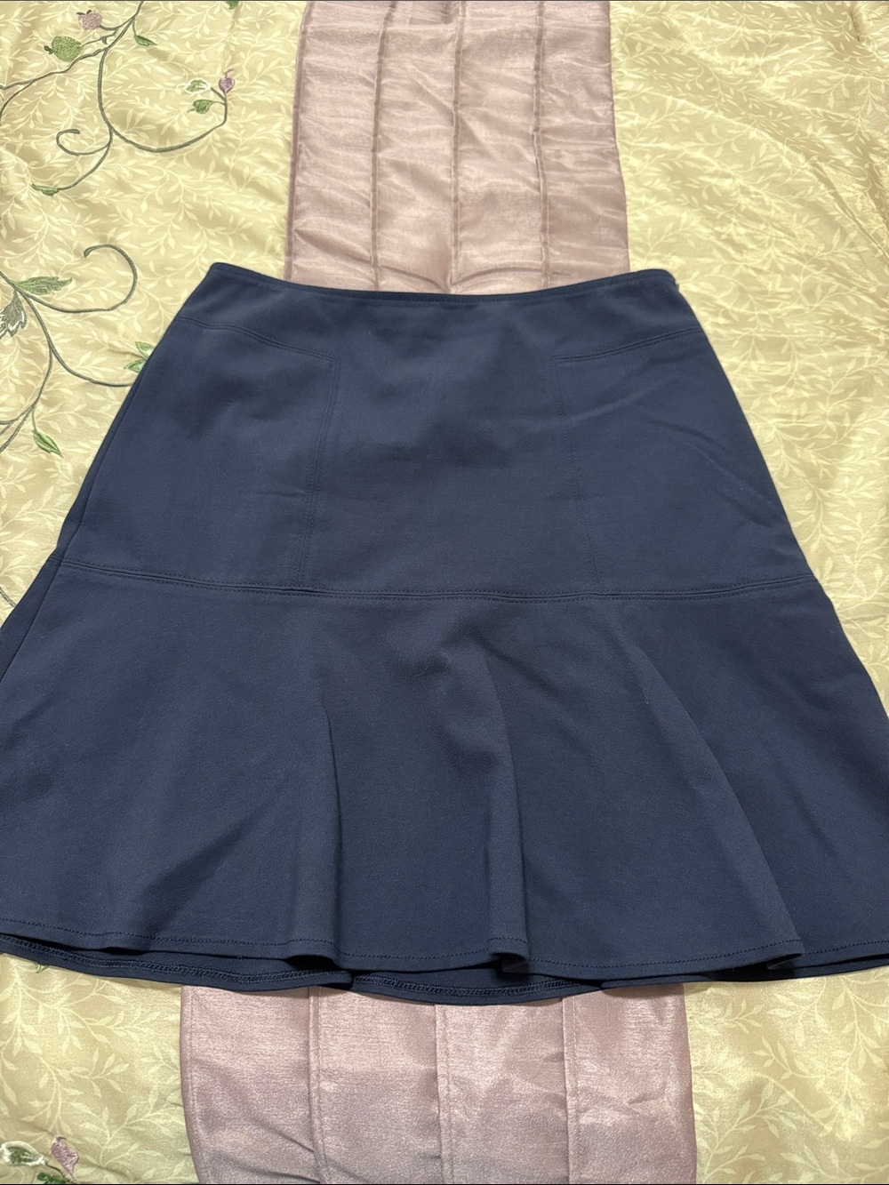 White House Black Market Navy Circle Skirt